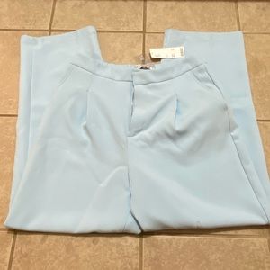 Women’s light blue wide-leg trousers
